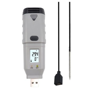 Datalogger de temperatura y humedad USB con sonda de temperatura externa SSN-22ET