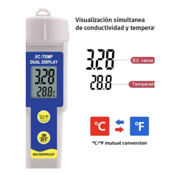 Medidor de Conductividad (CE) de Suelo EC-315