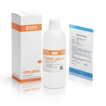 Solución de Calibración de CE 12880 µs/cm con certificación NIST (500 ml.) HANNA - HI7030L/C
