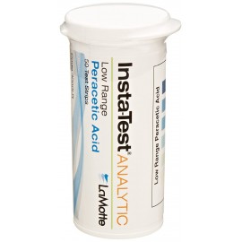 Tiras de prueba de ácido peracético único, alcance de baja gama, 0 – 50ppm Marca LaMotte - 3000LR 50 Pruebas